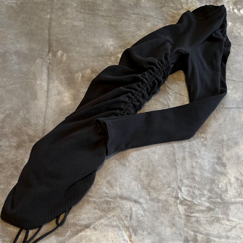 Drawstring Ruched side solid form fitted dress - Picture 3 of 6